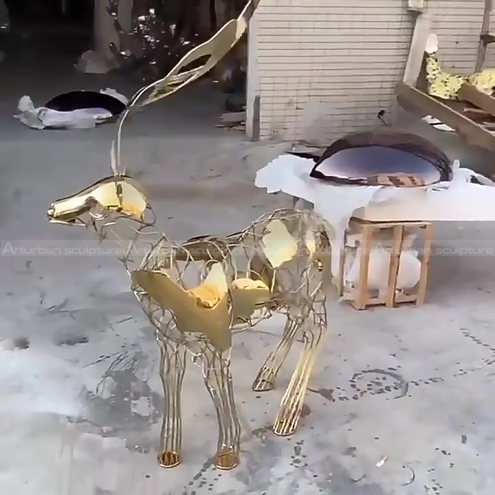 abstract deer sculpture