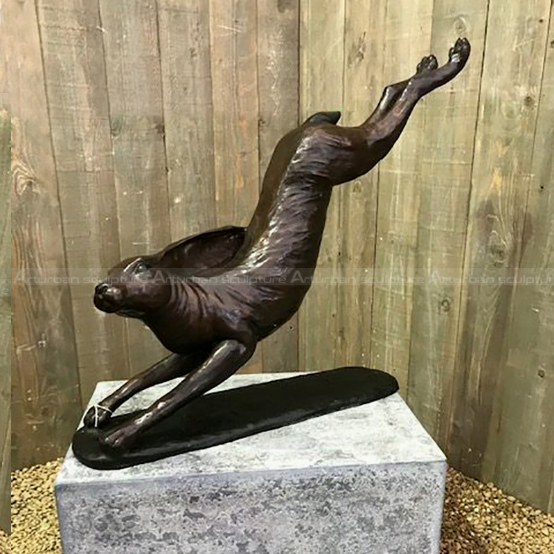 large garden hare statues