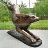 large garden hare statues