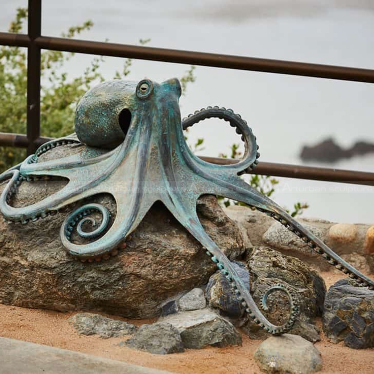 bronze octopus sculpture