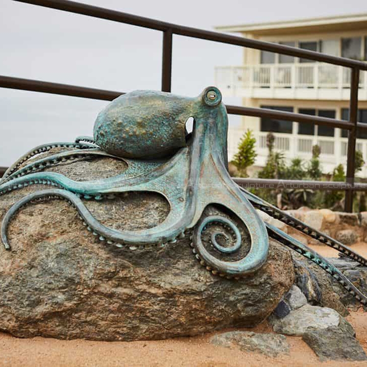 bronze octopus sculpture