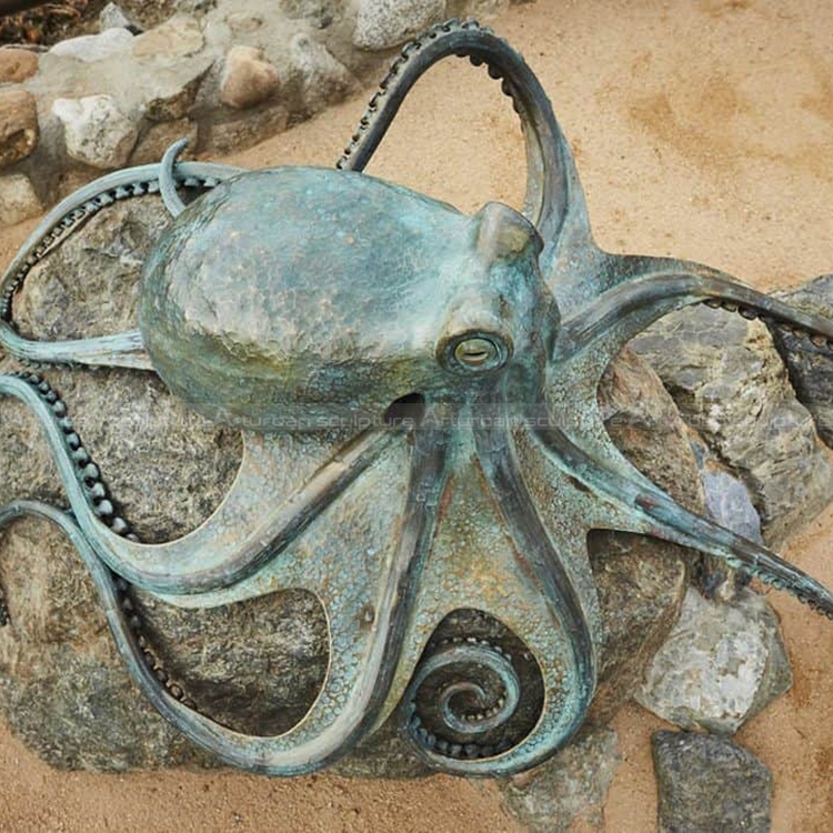 bronze octopus sculpture