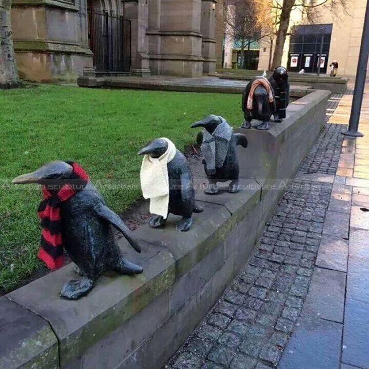 outdoor penguin statue