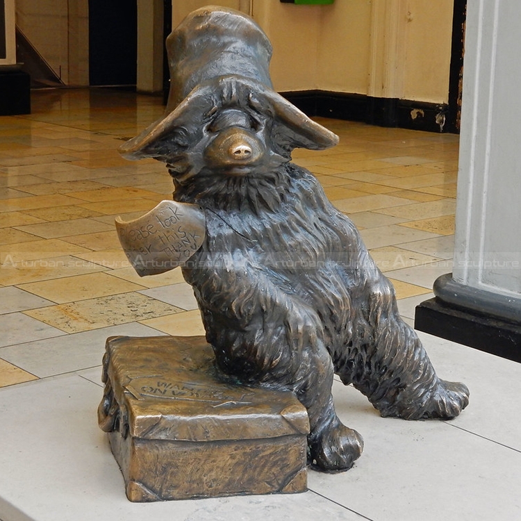bronze paddington bear statue