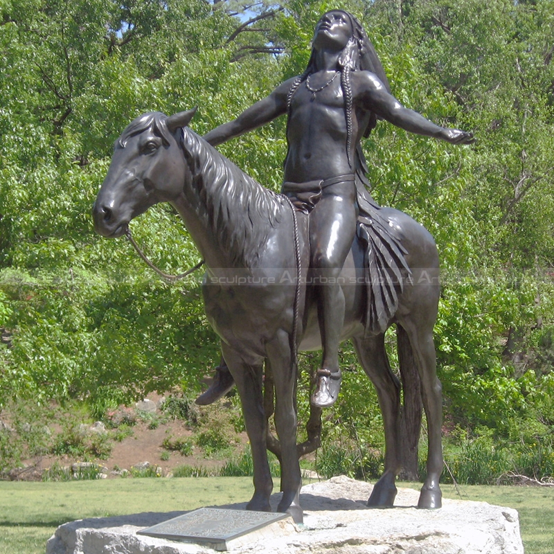 native american horse sculpture