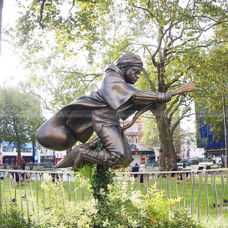 bronze statue of harry potter