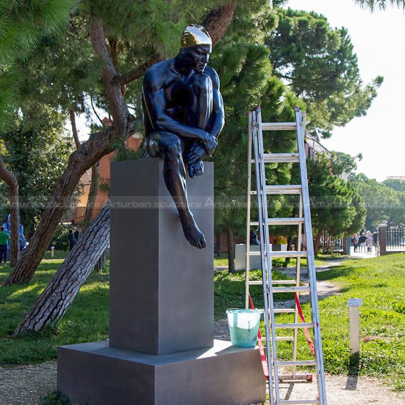 The swimmer sculpture