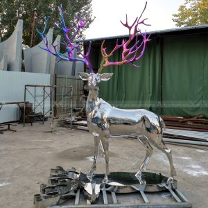 art deco deer figurine