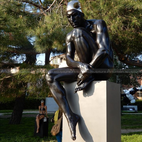 The swimmer sculpture