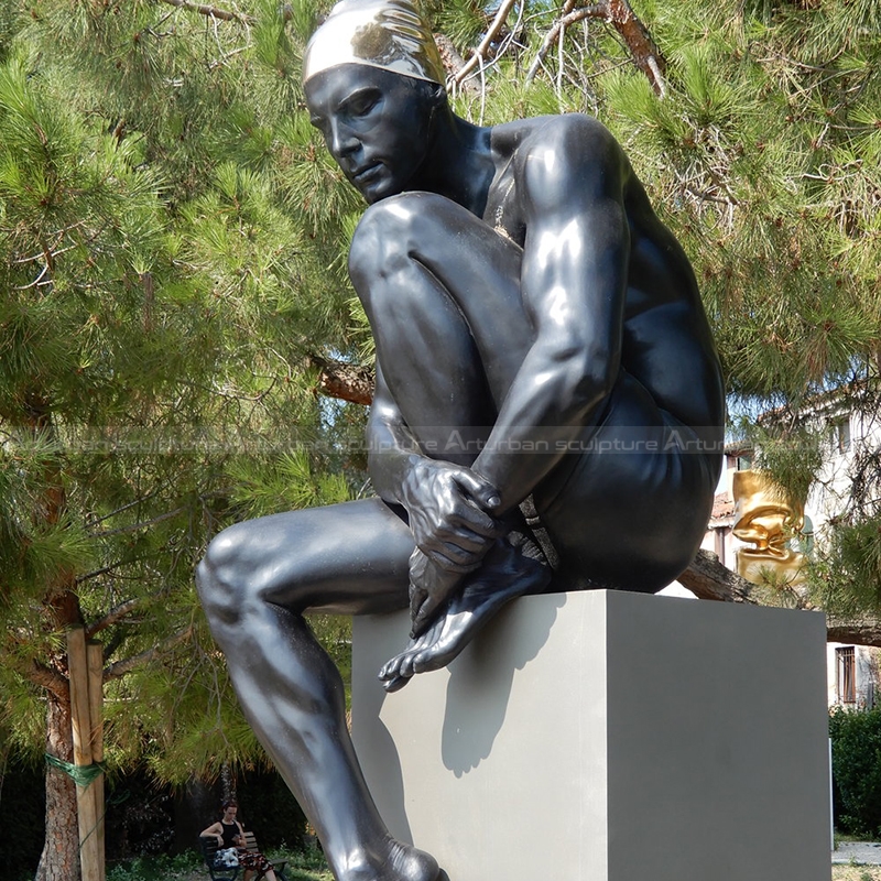 The swimmer sculpture