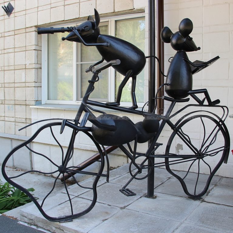 Bronze-Maus-Skulptur