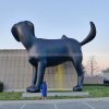 bad dog sculpture