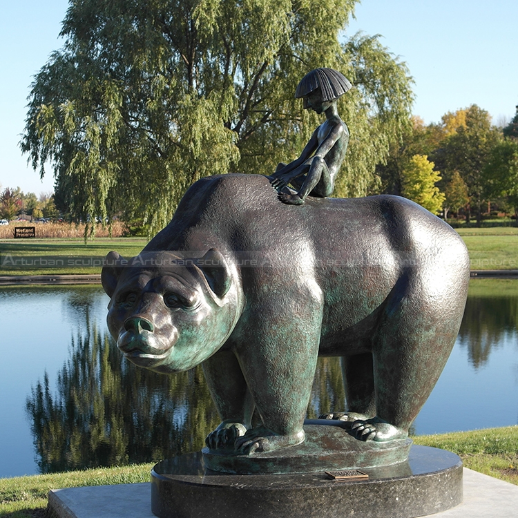 Boy and Bear sculpture