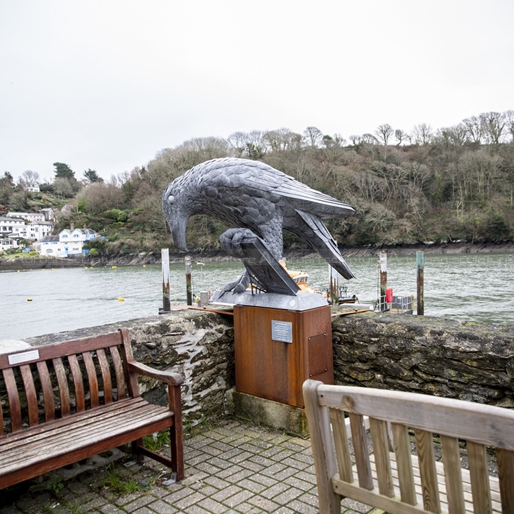 large outdoor bird statues