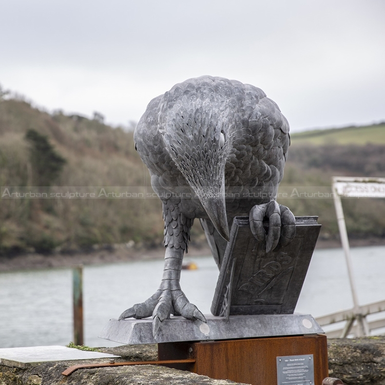 large outdoor bird statues