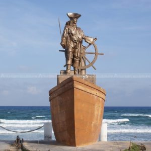 bronze pirate statue