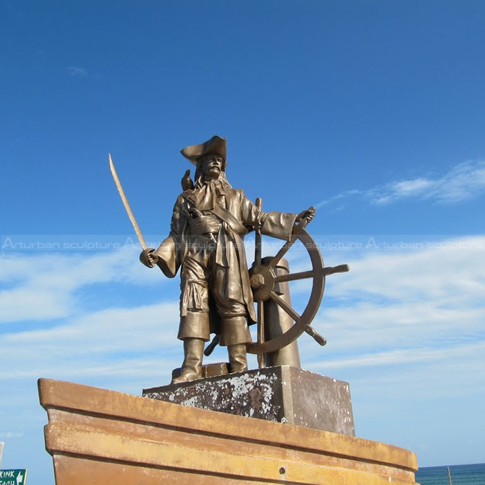 bronze pirate statue
