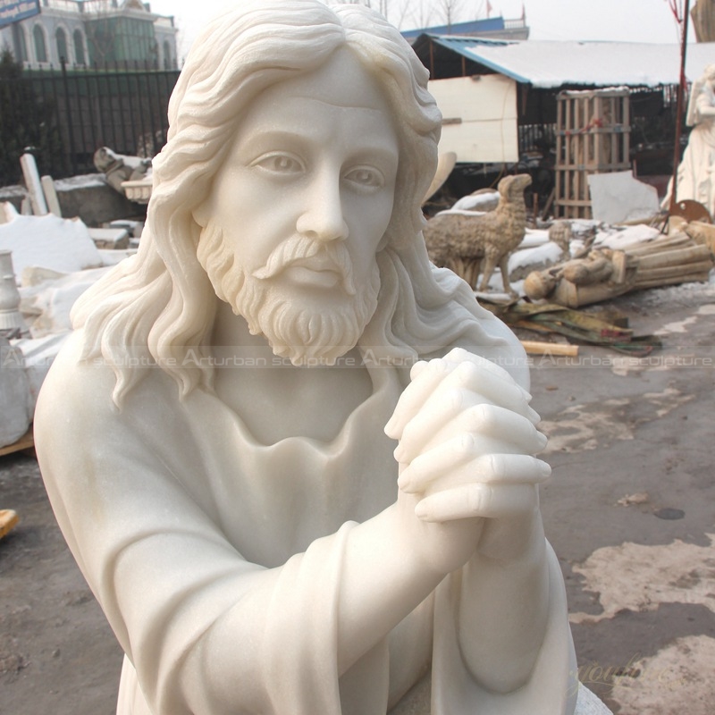 praying jesus statue