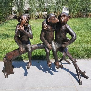 three monkeys sculpture