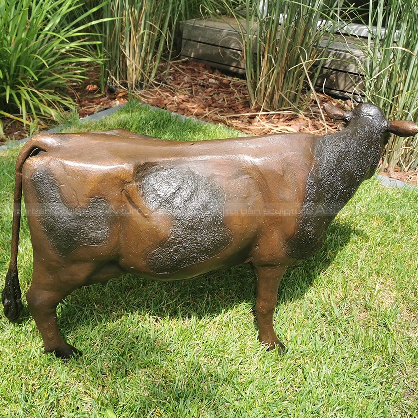 bronze cow statue