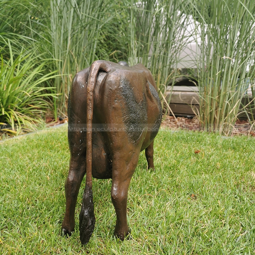 bronze cow statue