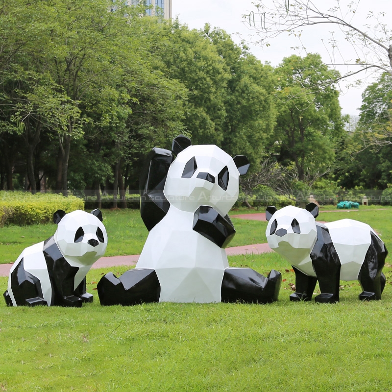 outdoor panda statue