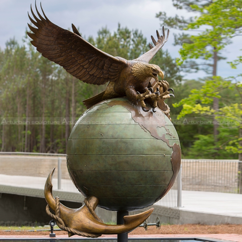 large bronze eagle statue