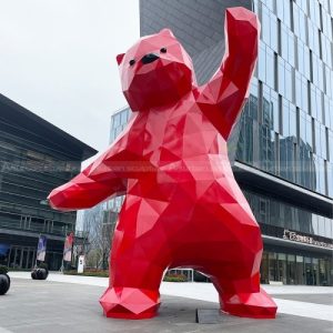 geometric bear statue