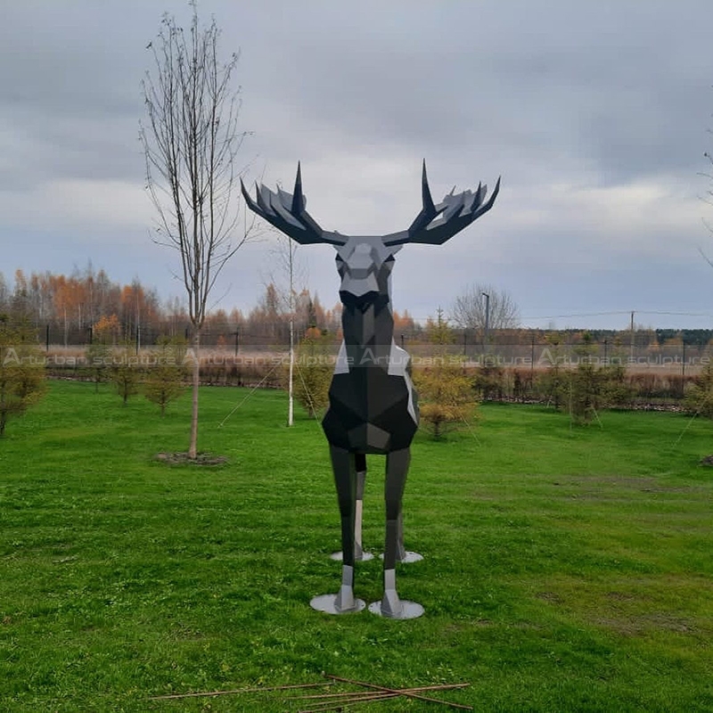 metal moose yard art
