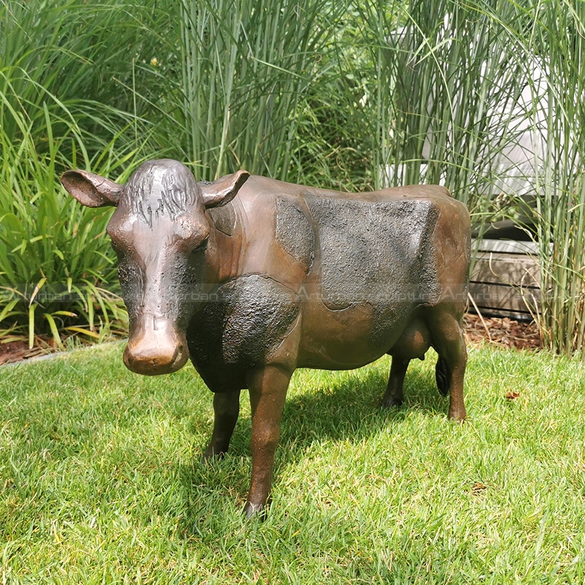 bronze cow statue