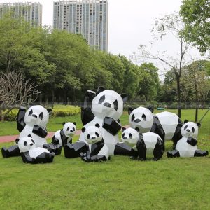 outdoor panda statue