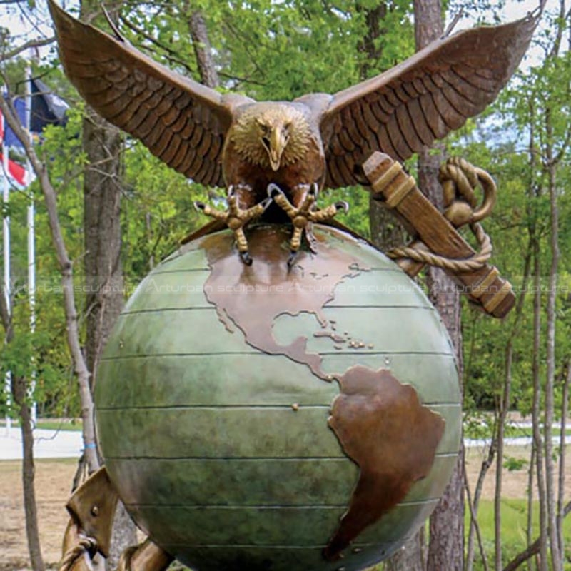 large bronze eagle statue