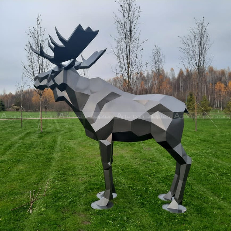 metal moose yard art