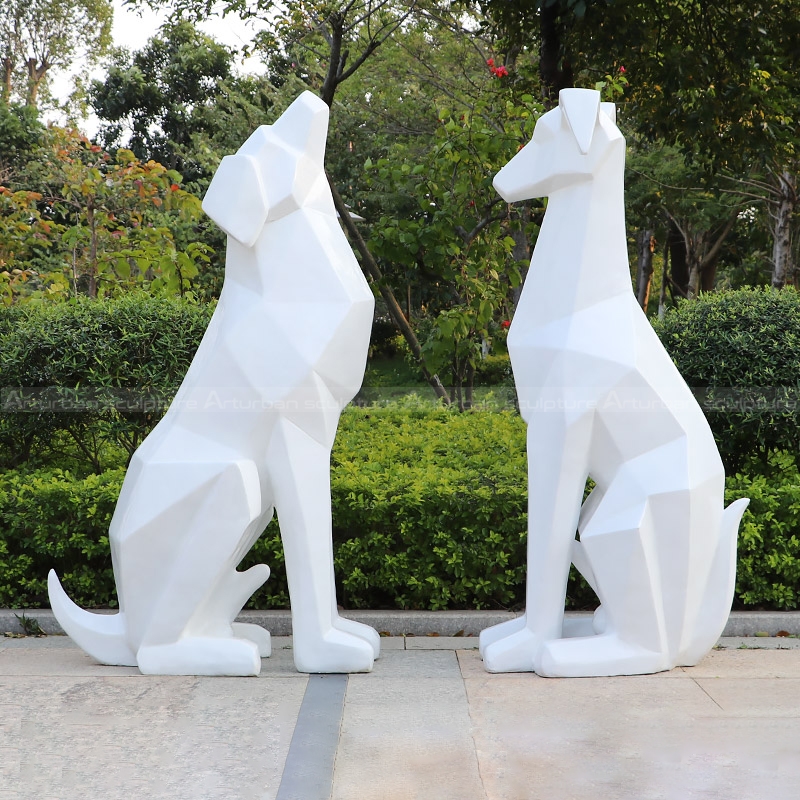 abstract dog sculpture