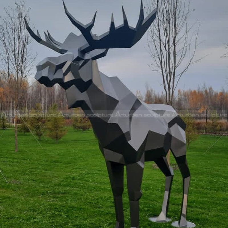 metal moose yard art