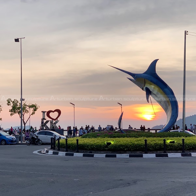 blue marlin statue