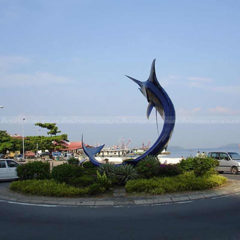 blue marlin statue