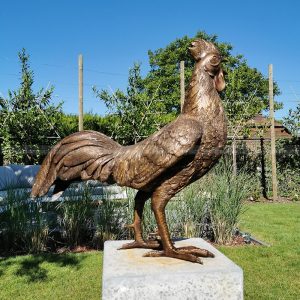 outdoor chicken statues