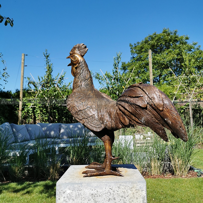 outdoor chicken statues