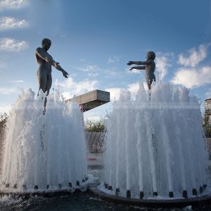 father and son fountain