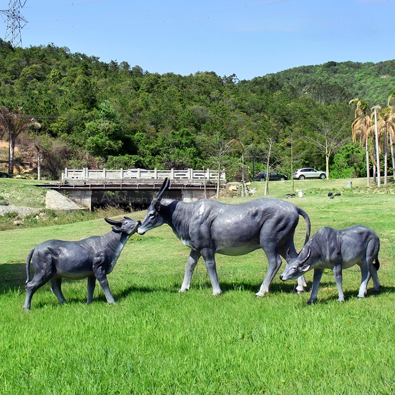 buffalo garden statue