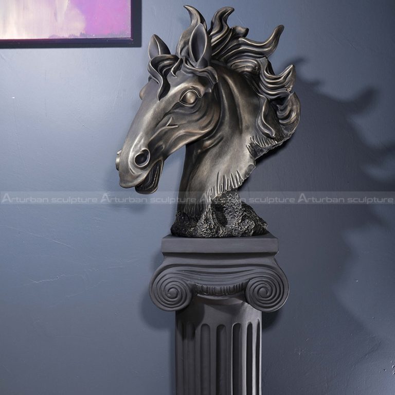decoração de casa com cabeça de cavalo