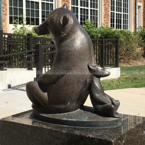 sitting bear sculpture