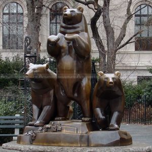 bronze bear sculpture