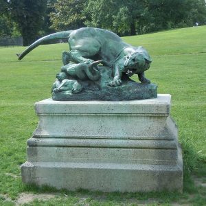 lion and serpent sculpture