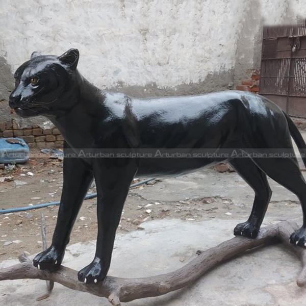 black leopard sculpture