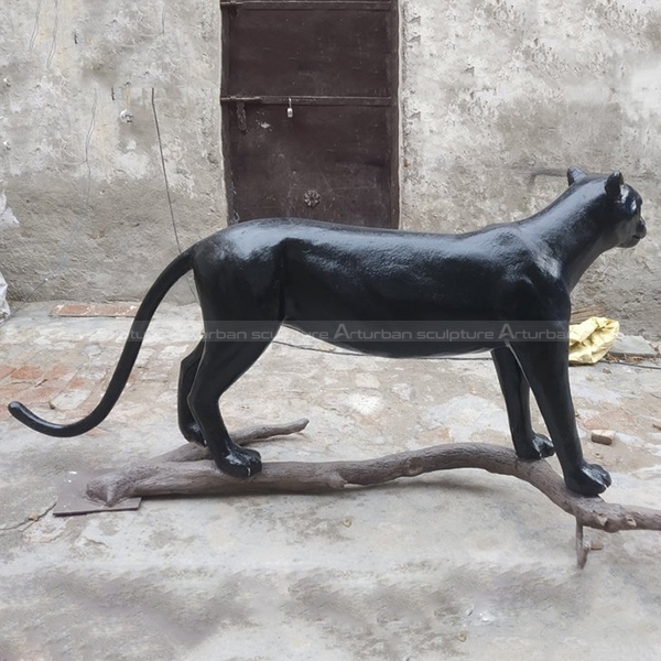 black leopard sculpture