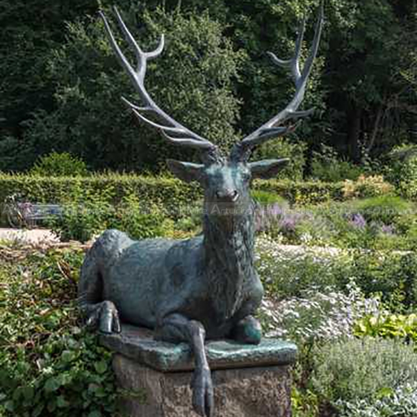 life size stag garden ornament
