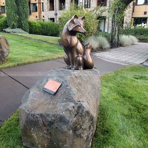 sitting fox statue