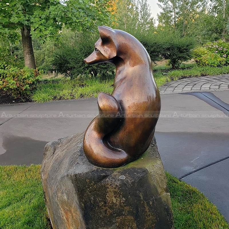 sitting fox statue